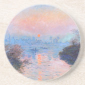 Zonnetijd op de Seine Claude Monet Zandsteen Onderzetter (Voorkant)