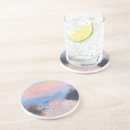 Zonnetijd op de Seine Claude Monet Zandsteen Onderzetter