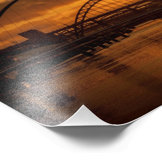 Zonnetijd op de Tyne Foto Afdruk (Hoek)