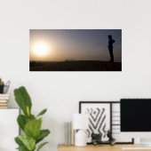 Zonnetijd op de woestijn poster (Thuiskantoor)