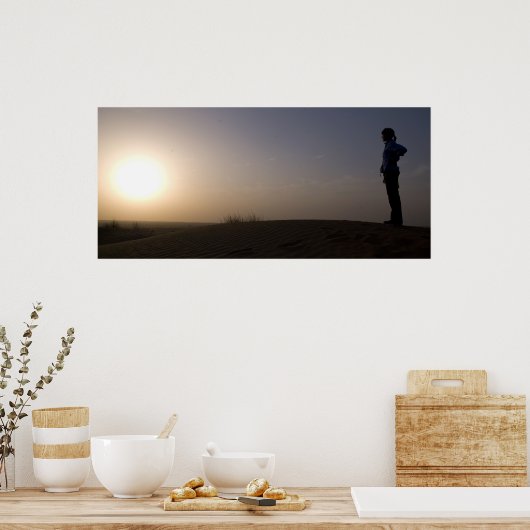 Zonnetijd op de woestijn poster (Keuken)