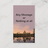 Zonnetijd op een Cypress Swamp Visitekaartje (Achterkant)