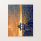 Zonnetijd op een strand in Jamaica. Legpuzzel (Verticaal)