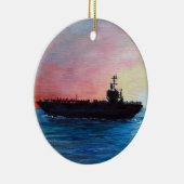 Zonnetijd op een Vliegtuig Keramisch Ornament (Rechts)