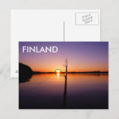 Zonnetijd op een zomermeer gezien door een visstaa briefkaart (Voorkant / Achterkant)