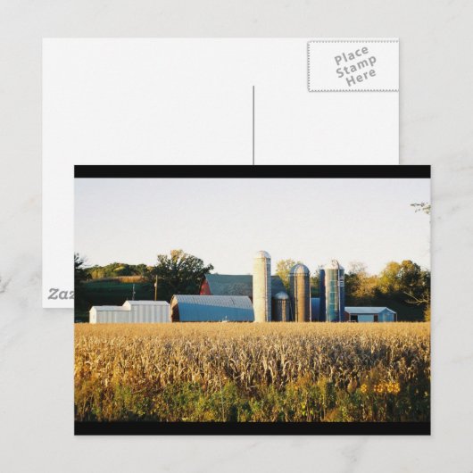 Zonnetijd op het Boerderij Briefkaart (Voorkant / Achterkant)