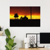Zonnetijd op het Boerderij Poster (Thuiskantoor)