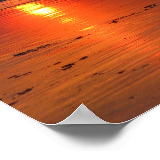 Zonnetijd op het Ierse Zee Poster (Hoek)