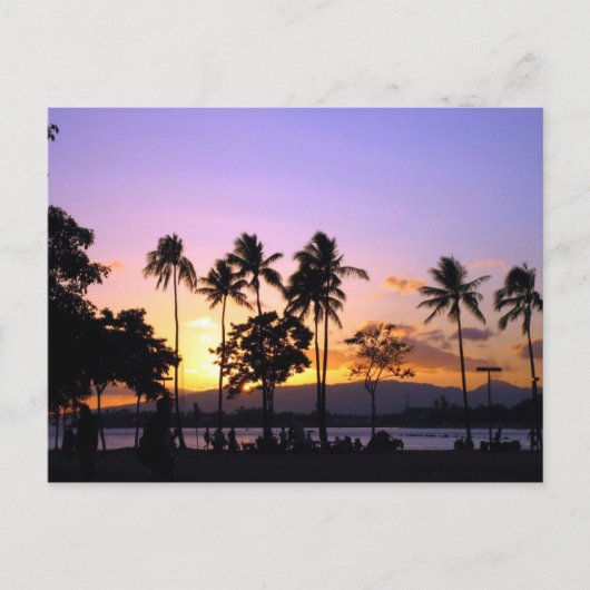 Zonnetijd op het strand briefkaart (Voorkant)