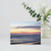 Zonnetijd op het strand briefkaart (Staand voorkant)