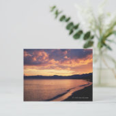 Zonnetijd op het strand briefkaart (Staand voorkant)