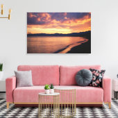Zonnetijd op het strand canvas afdruk (Insitu (Woonkamer))