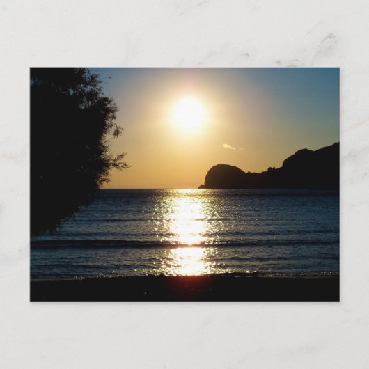 Zonnetijd op het strand in Syros Briefkaart (Voorkant)