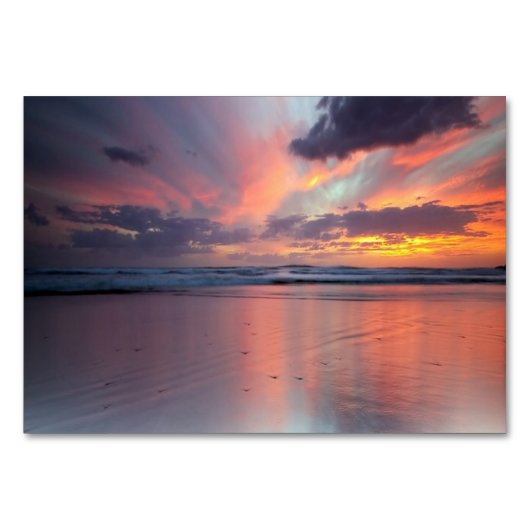 Zonnetijd op het strand kaart (Voorkant)