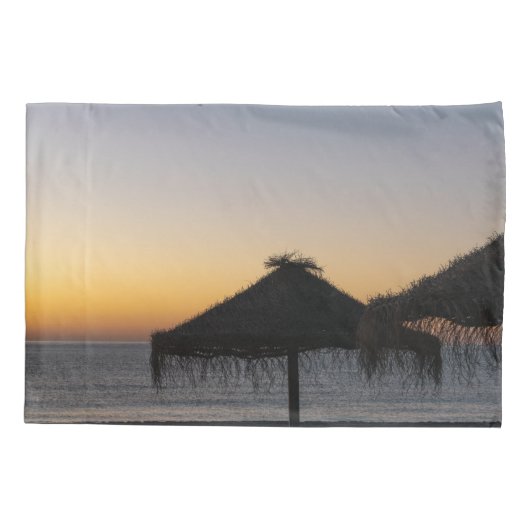 Zonnetijd op het strand kussensloop (Achterkant)