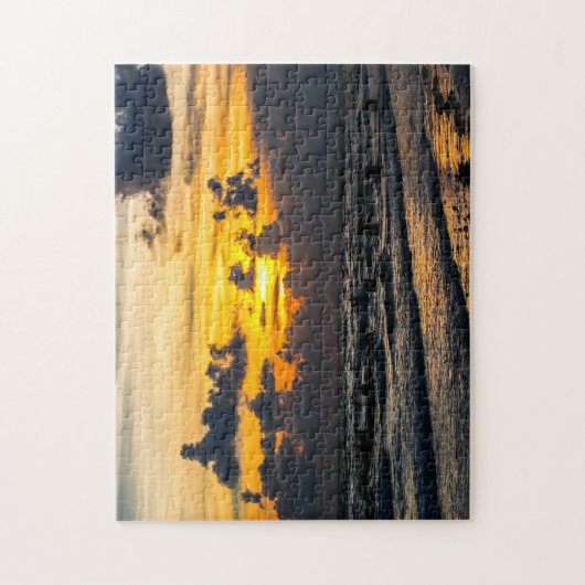 Zonnetijd op het strand legpuzzel (Verticaal)