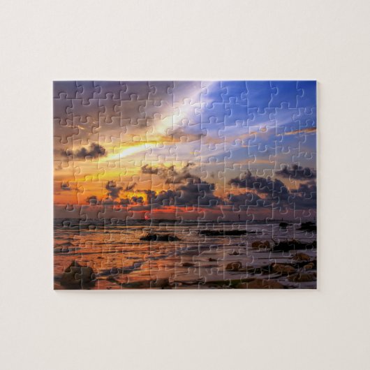 Zonnetijd op het strand legpuzzel (Horizontaal)