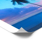 Zonnetijd op het strand poster (Hoek)