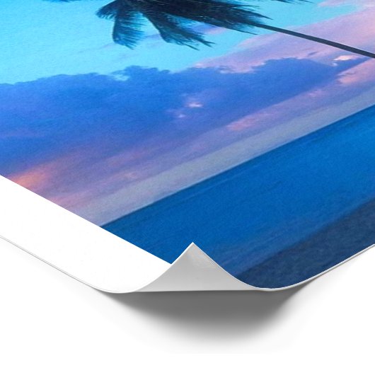 Zonnetijd op het strand poster (Hoek)