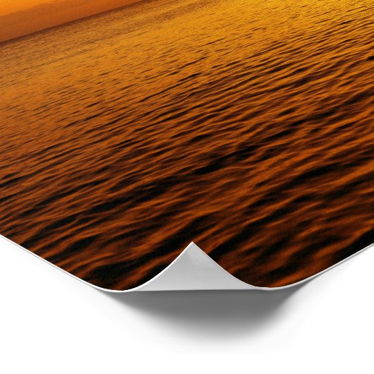 Zonnetijd op het strand van het caribisch gebied. poster (Hoek)