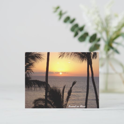 Zonnetijd op Maui Briefkaart (Staand voorkant)