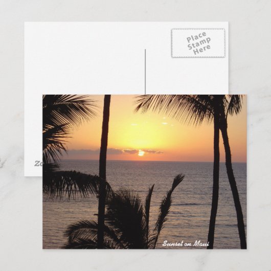 Zonnetijd op Maui Briefkaart (Voorkant / Achterkant)
