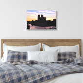 Zonnetijd op Notre Dame de Paris Canvas Afdruk (Insitu (Slaapkamer))