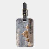 Zonnetijd op Russisch-orthodoxe kathedraal in Pari Bagagelabel (Voorkant verticaal)