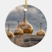Zonnetijd op Russisch-orthodoxe kathedraal in Pari Keramisch Ornament (Voorkant)