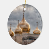 Zonnetijd op Russisch-orthodoxe kathedraal in Pari Keramisch Ornament (Links)