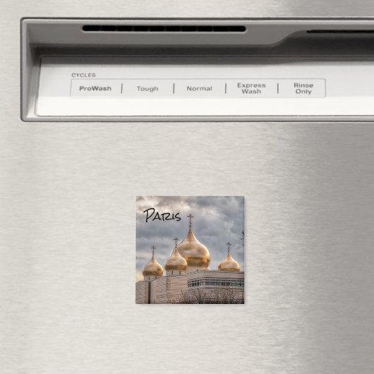 Zonnetijd op Russisch-orthodoxe kathedraal in Pari Magneet (Insitu (Vaatwasser))