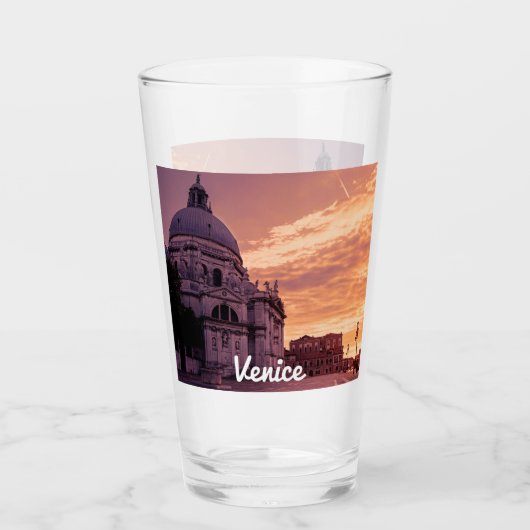 Zonnetijd over de Basilica in Venetië Glas (Voorkant)