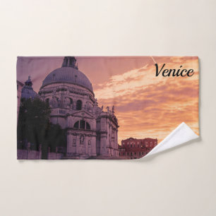 Zonnetijd over de Basilica in Venetië Handdoek