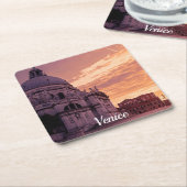 Zonnetijd over de Basilica in Venetië Kartonnen Onderzetters (Schuin)