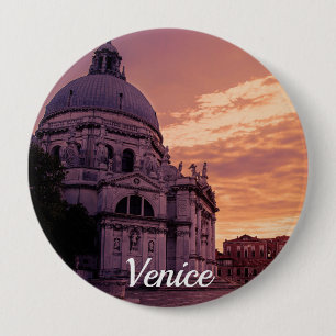 Zonnetijd over de Basilica in Venetië Ronde Button 4,0 Cm