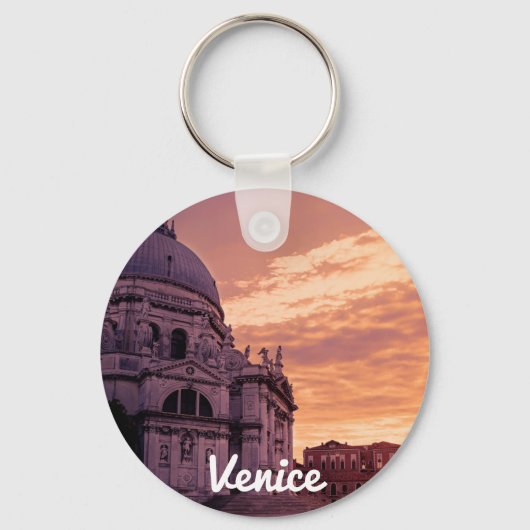 Zonnetijd over de Basilica in Venetië Sleutelhanger (Voorkant)