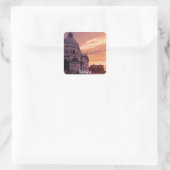 Zonnetijd over de Basilica in Venetië Vierkante Sticker (Tas)