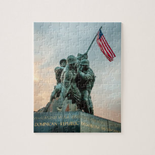 Zonnetijd over de Iwo Jima Memorial Jigzaag Puzzle Legpuzzel