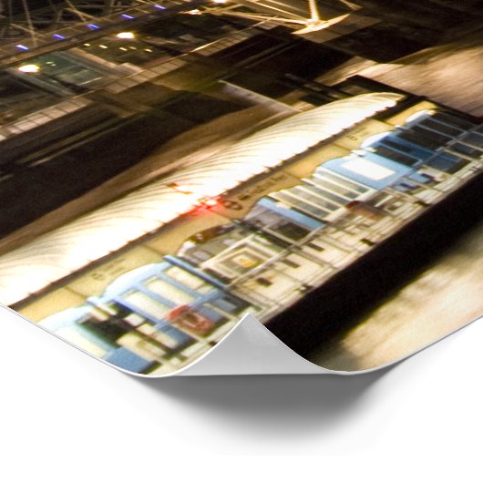 Zonnetijd over de Londense ogen en het parlement Poster (Hoek)