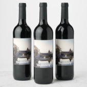 Zonnetijd over de oude middeleeuwse brug in Nürnbe Wijn Etiket (Flessen)