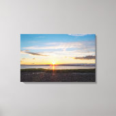 Zonnetijd over de rivier de Saint-Lawrence Canvas Afdruk (Voorkant)