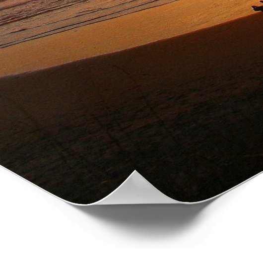 Zonnetijd over de Stille Oceaan Poster (Hoek)