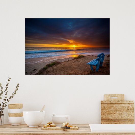 Zonnetijd over de Stille Oceaan Poster (Keuken)