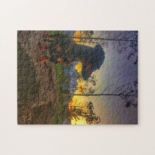 Zonnetijd over de Tetons Legpuzzel (Horizontaal)