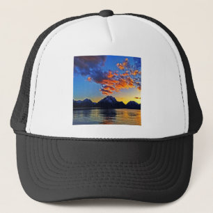 Zonnetijd over de Tetons Trucker Pet
