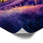 Zonnetijd over de Waterverf van het Gebied van Lav Poster (Hoek)