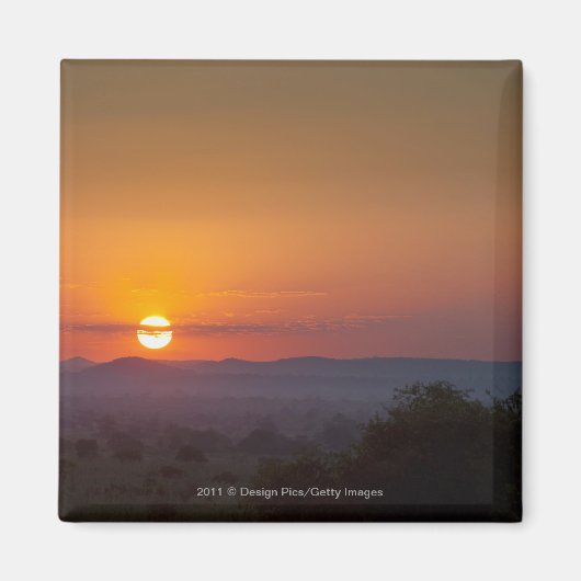 Zonnetijd over het Afrikaanse landschap Magneet (Voorkant)