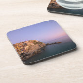 Zonnetijd over het dorp Manarola in Cinque Terre Bier Onderzetter (Linkerzijde)