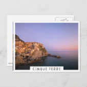 Zonnetijd over het dorp Manarola in Cinque Terre Briefkaart (Voorkant / Achterkant)