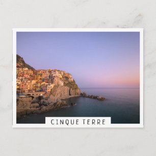 Zonnetijd over het dorp Manarola in Cinque Terre Briefkaart